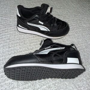 Puma Kids Black and White Sneakers
